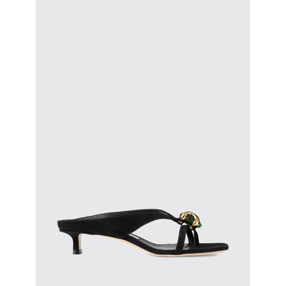 Jimmy Choo Women Emeri Embroidered Suede Low-Heeled Mules Jimmy Choo